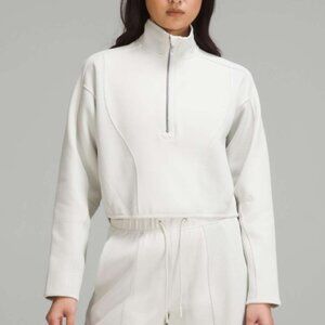 Lululemon Mixed Fabric Half-Zip Pullover Bone Size S